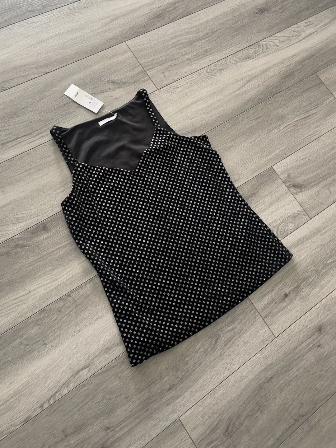 Rickis Black Sequin Tank Top - photo 4