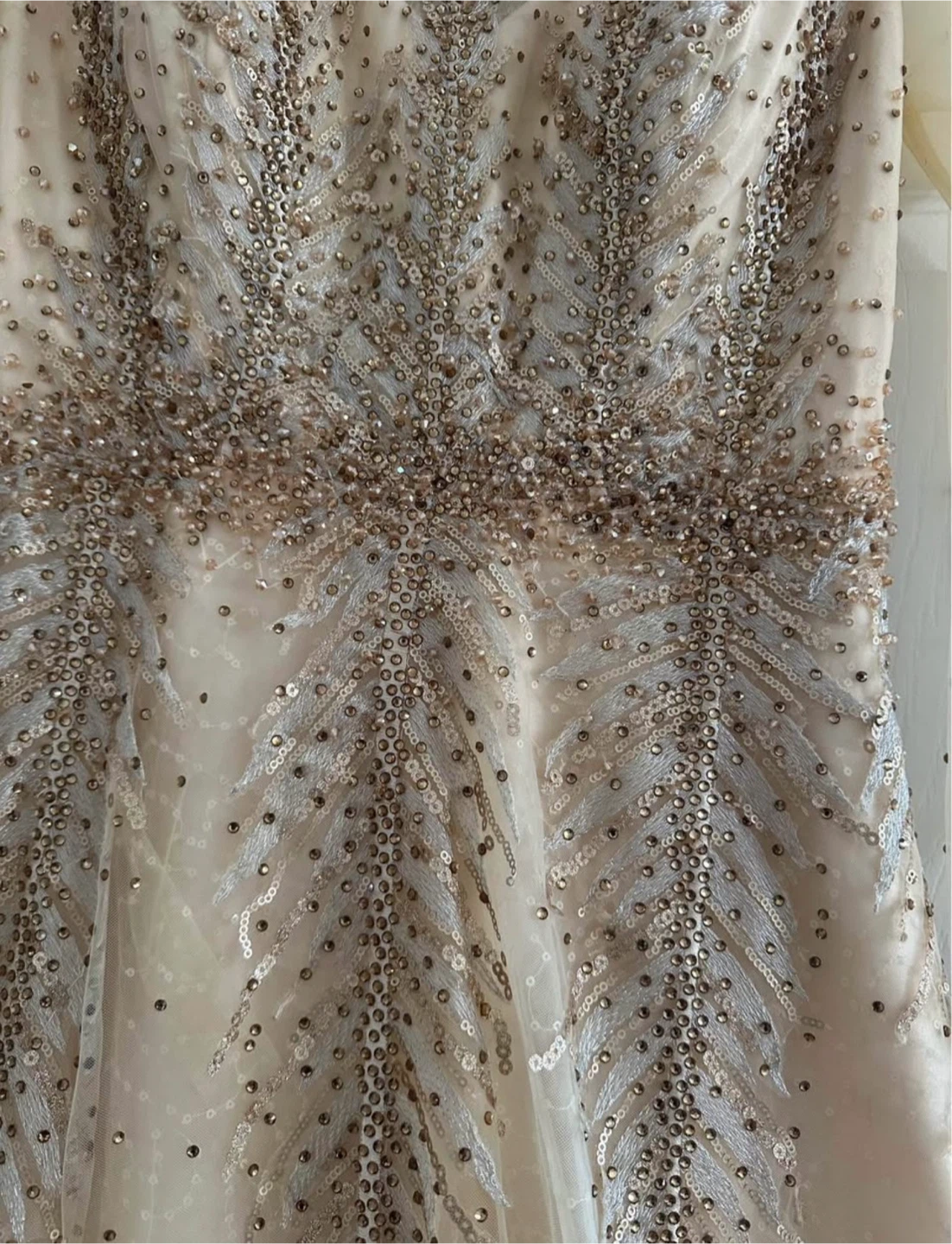 Embellished Long Sleeve Formal Dress