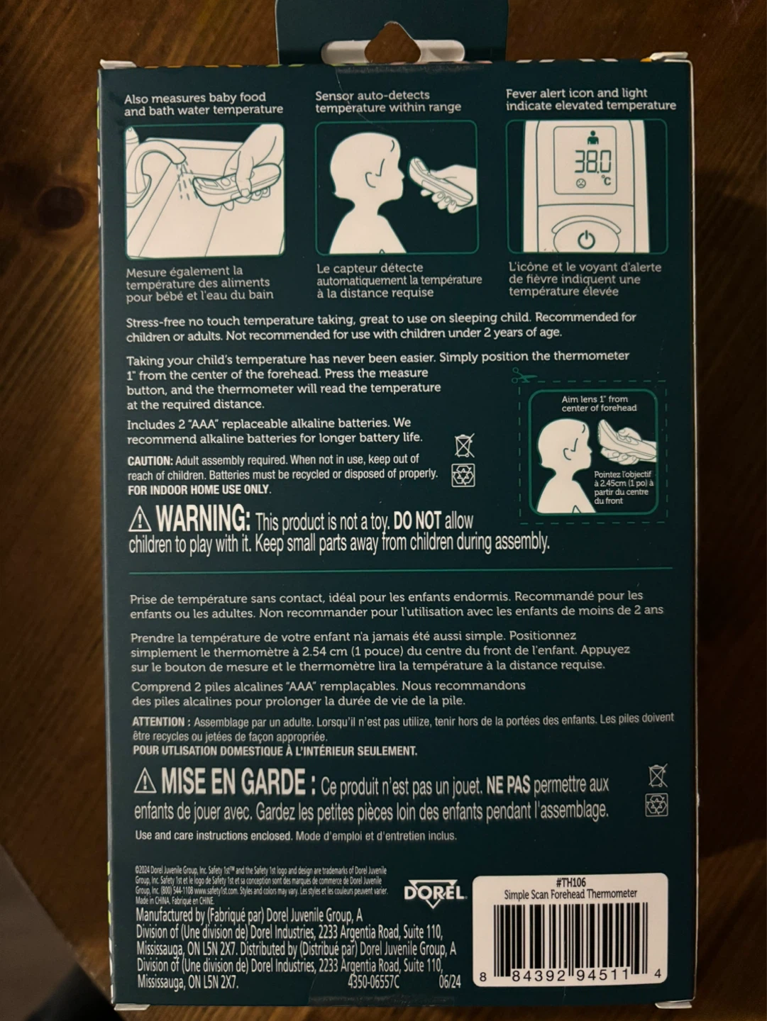 Safety 1st Simple Scan Forehead Thermometer - photo 3