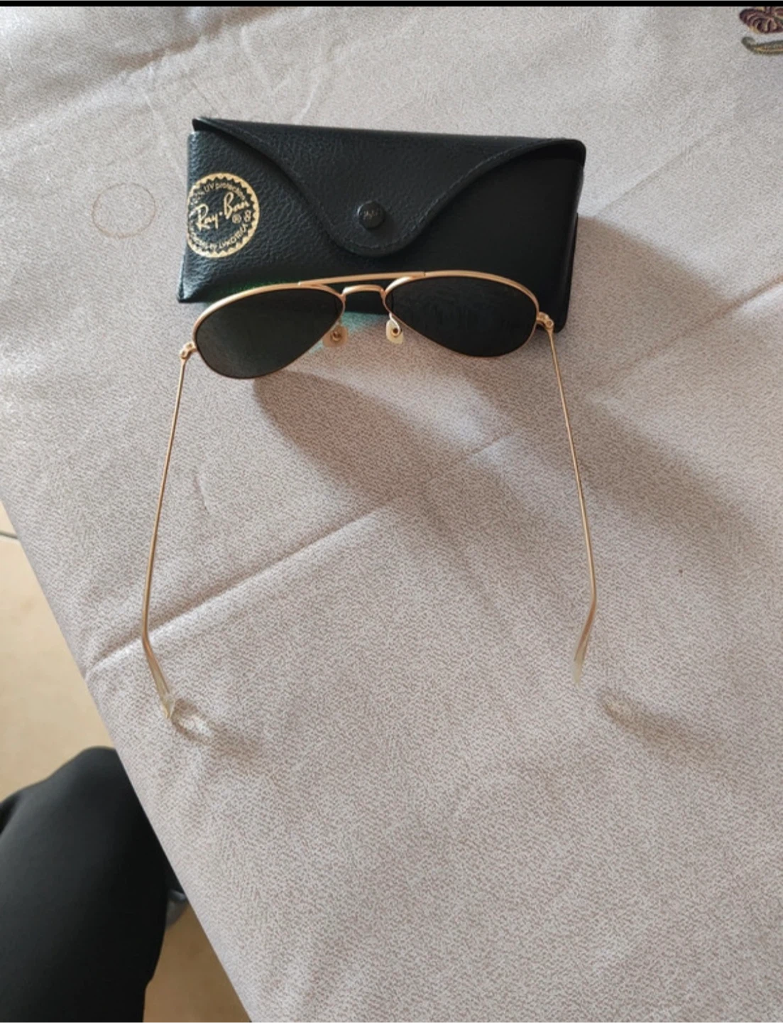 Ray-Ban Aviator Sunglasses with Green Mirrored Lenses - photo 2