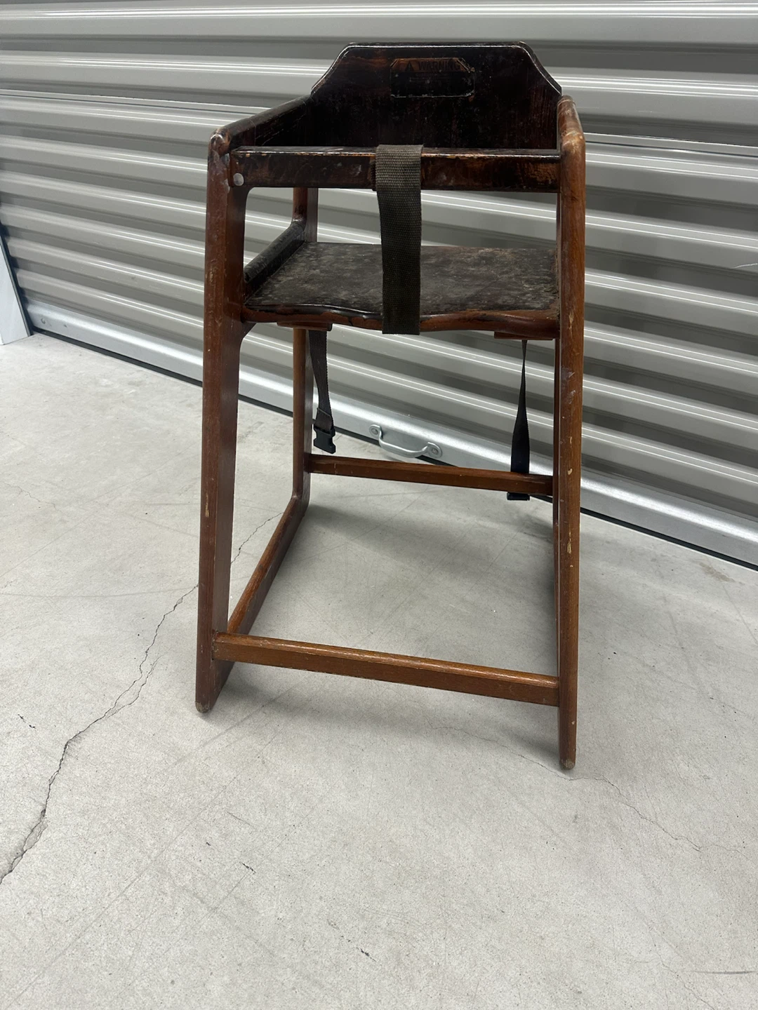 Wooden High Chair with Safety Strap