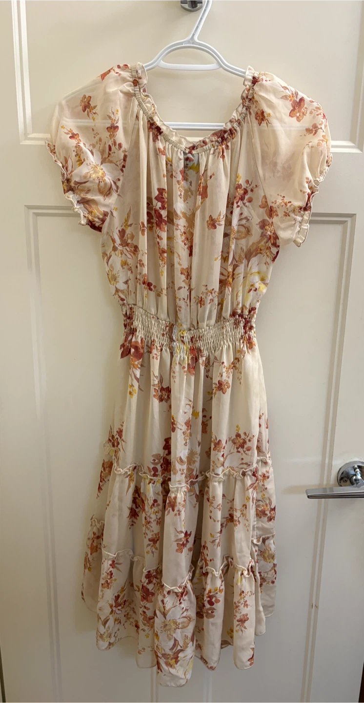Floral Print Off-the-Shoulder Dress