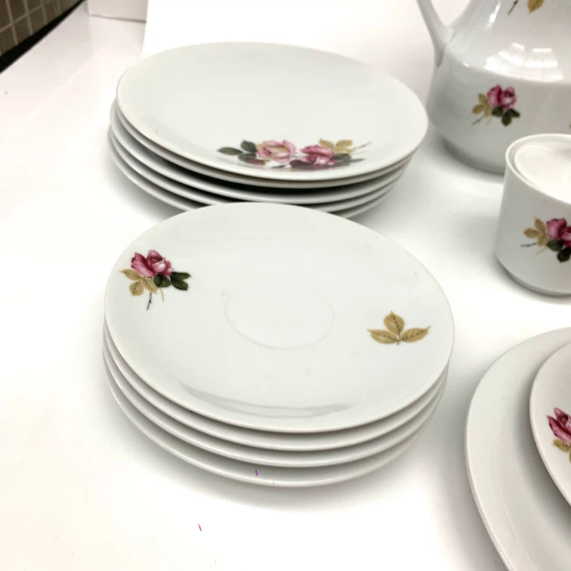 Vintage Rose Pattern Coffee/Tea Set - photo 3
