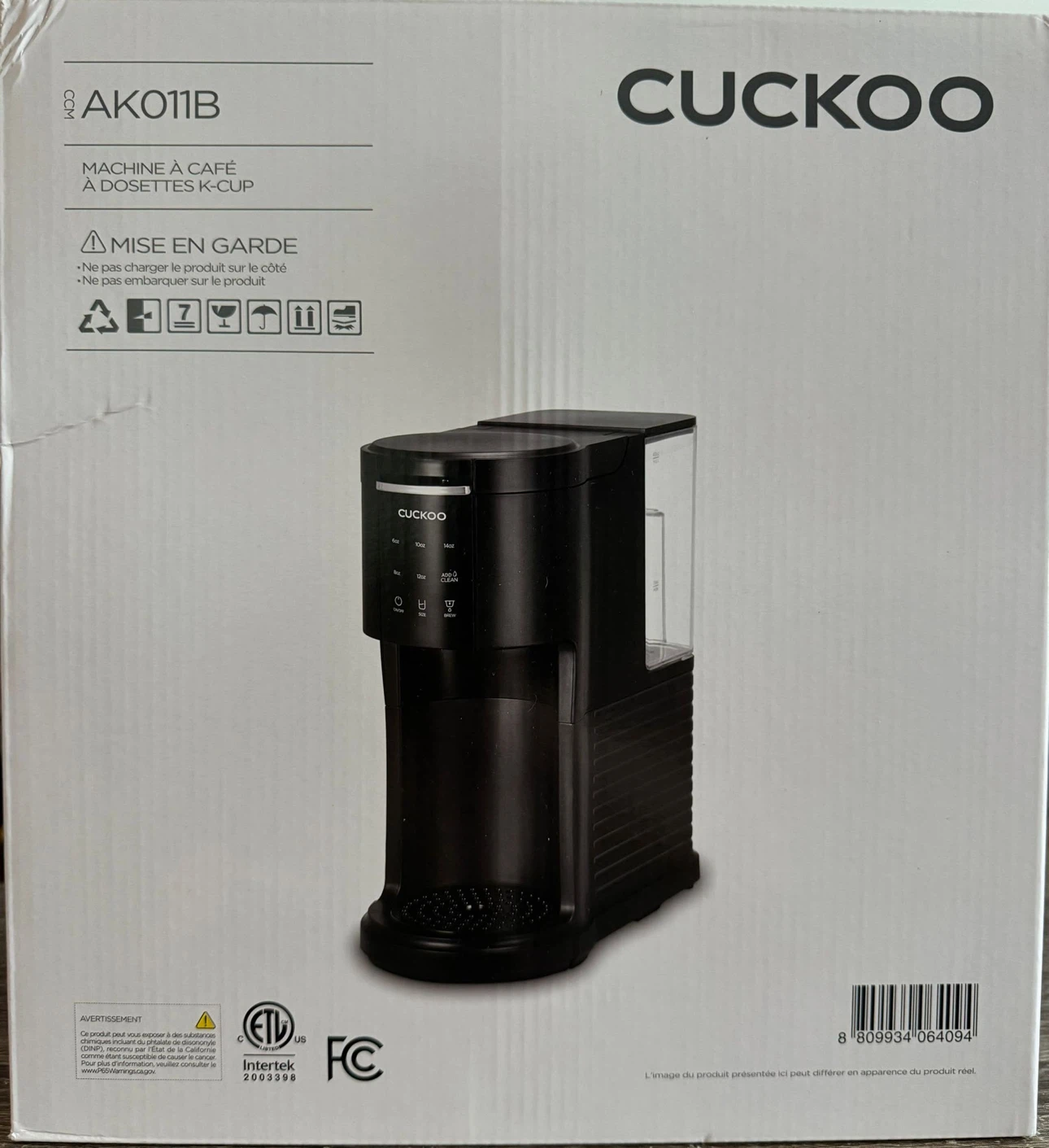 Cuckoo AK011B K-Cup Coffee Maker