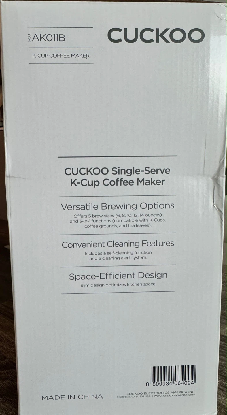 Cuckoo AK011B K-Cup Coffee Maker - photo 2