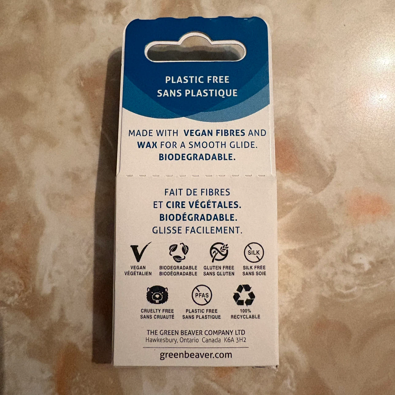 Green Beaver NaturaFloss Canadian dental floss vegan bio non-gmo - photo 2