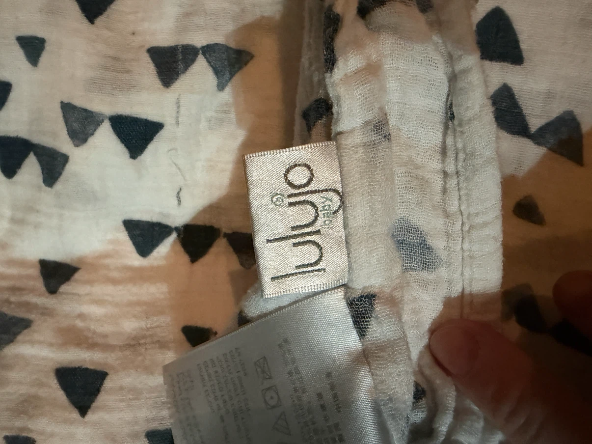 Lulujo Baby Swaddle Blanket Set - Triangles & Polka Dots