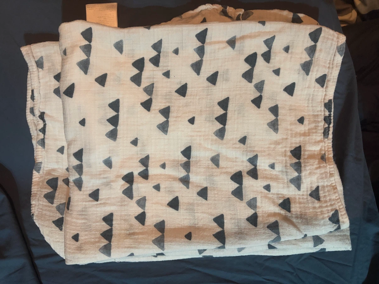 Lulujo Baby Swaddle Blanket Set - Triangles & Polka Dots - photo 2