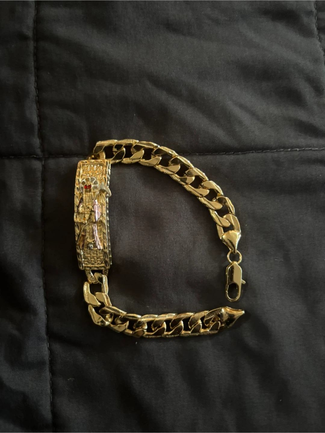 Gold Plated grim reaper Bracelet