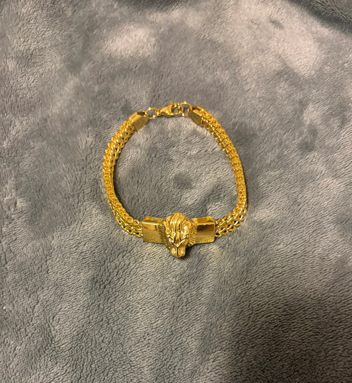 Gold Plated Lion Head Bracelet - photo 2