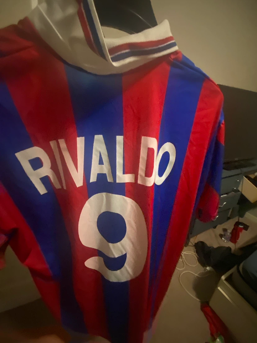 FC Barcelona Rivaldo #9 Retro Jersey - photo 2