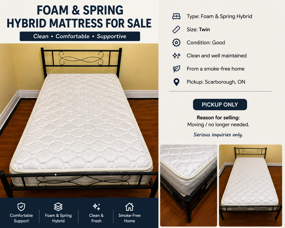 Twin Foam & Spring Hybrid Mattress