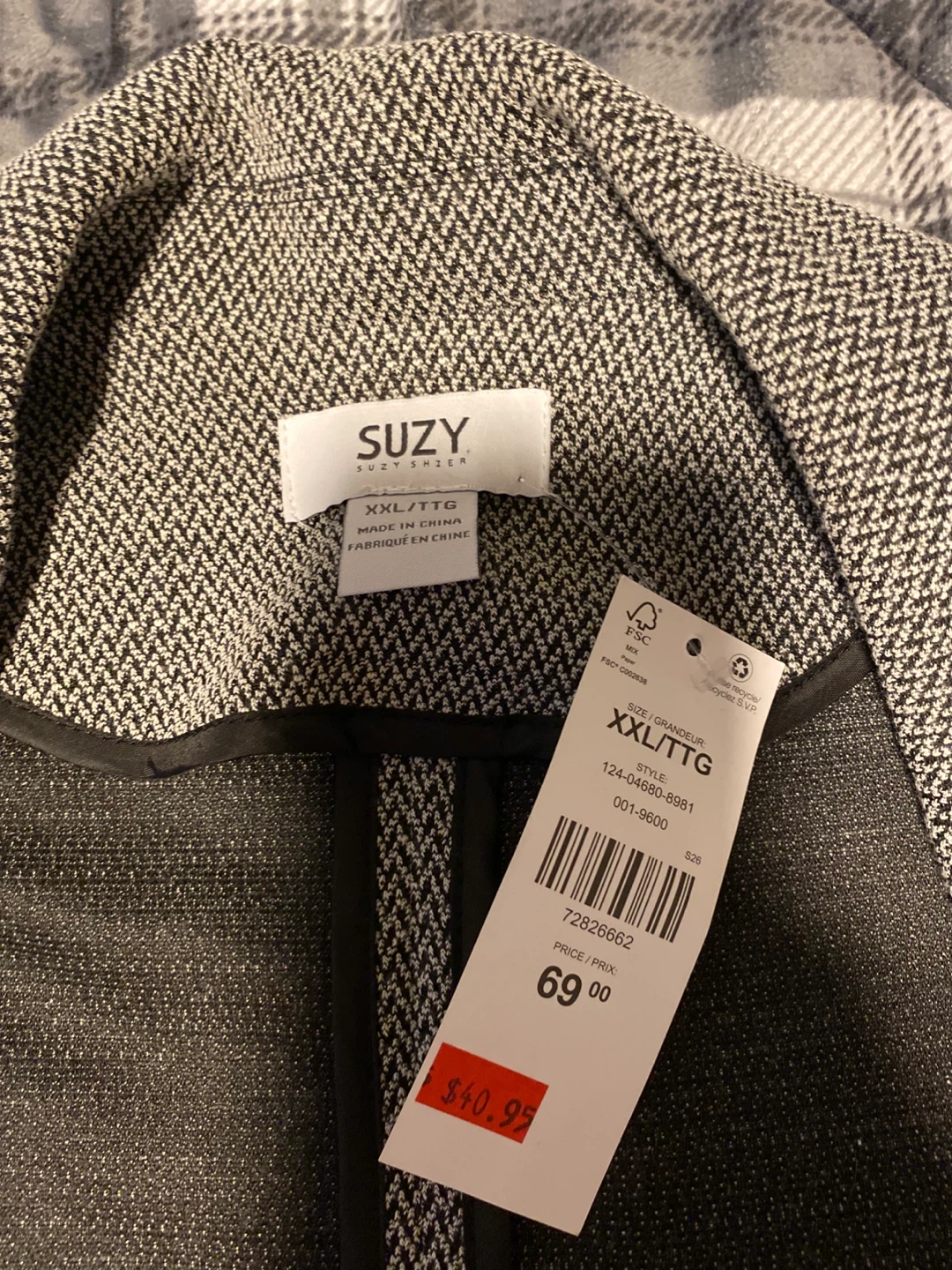 Suzy Shier  Double-Breasted Blazer Size XXL New With Tags - photo 2