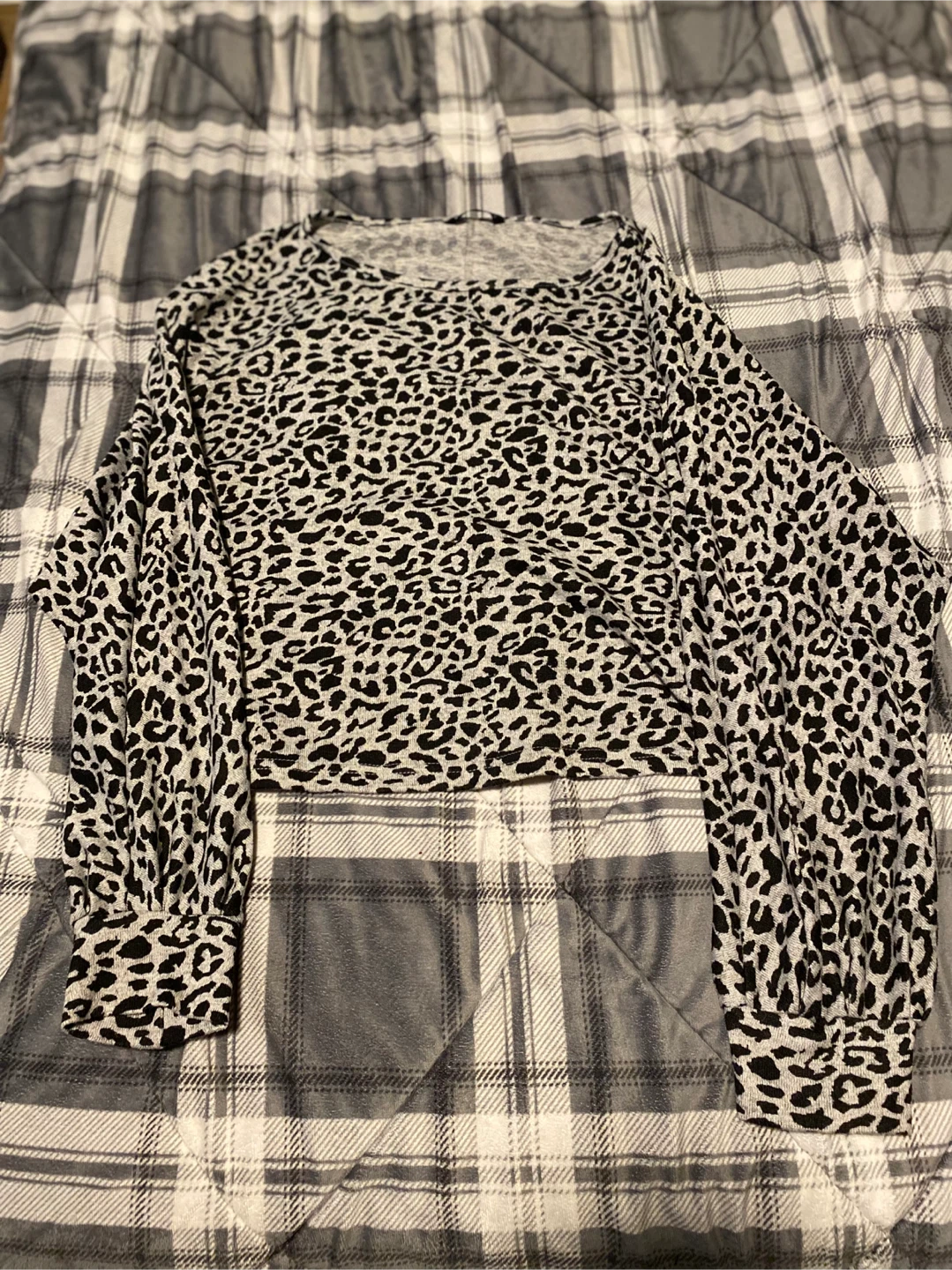 SHEIN Leopard Print Long Sleeve Top Size XL
