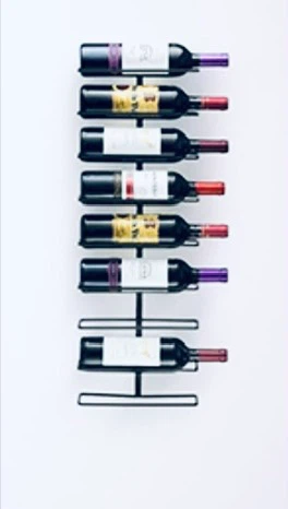 Wall-Mounted Black Metal Wine Rack - photo 3
