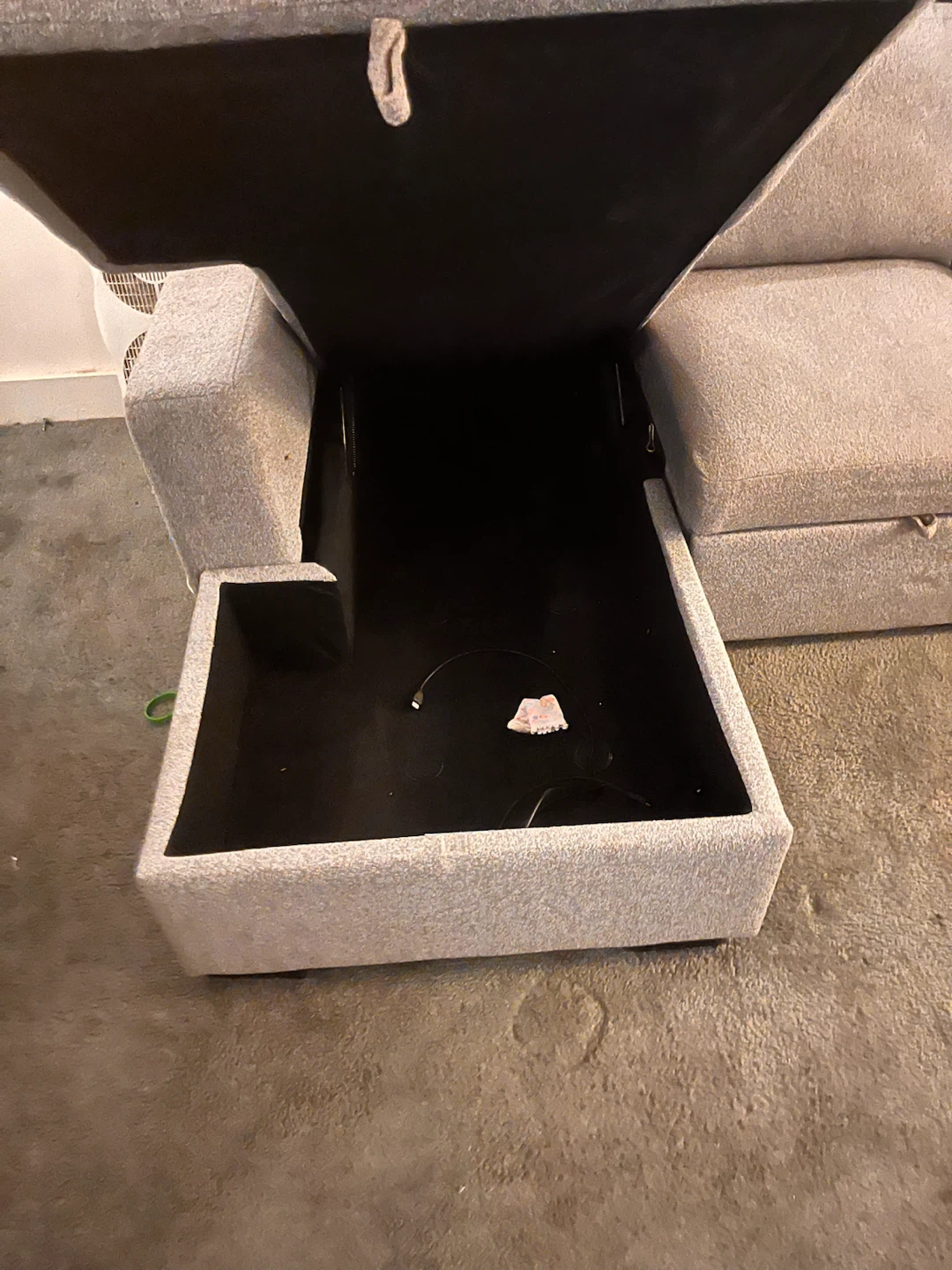 Gray Sectional Sofa with Storage