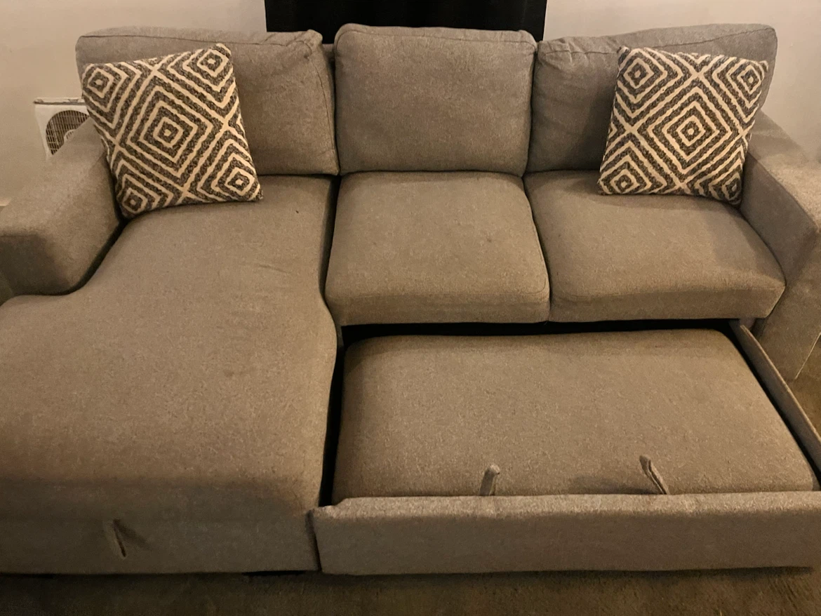 Gray Sectional Sofa with Storage - photo 2