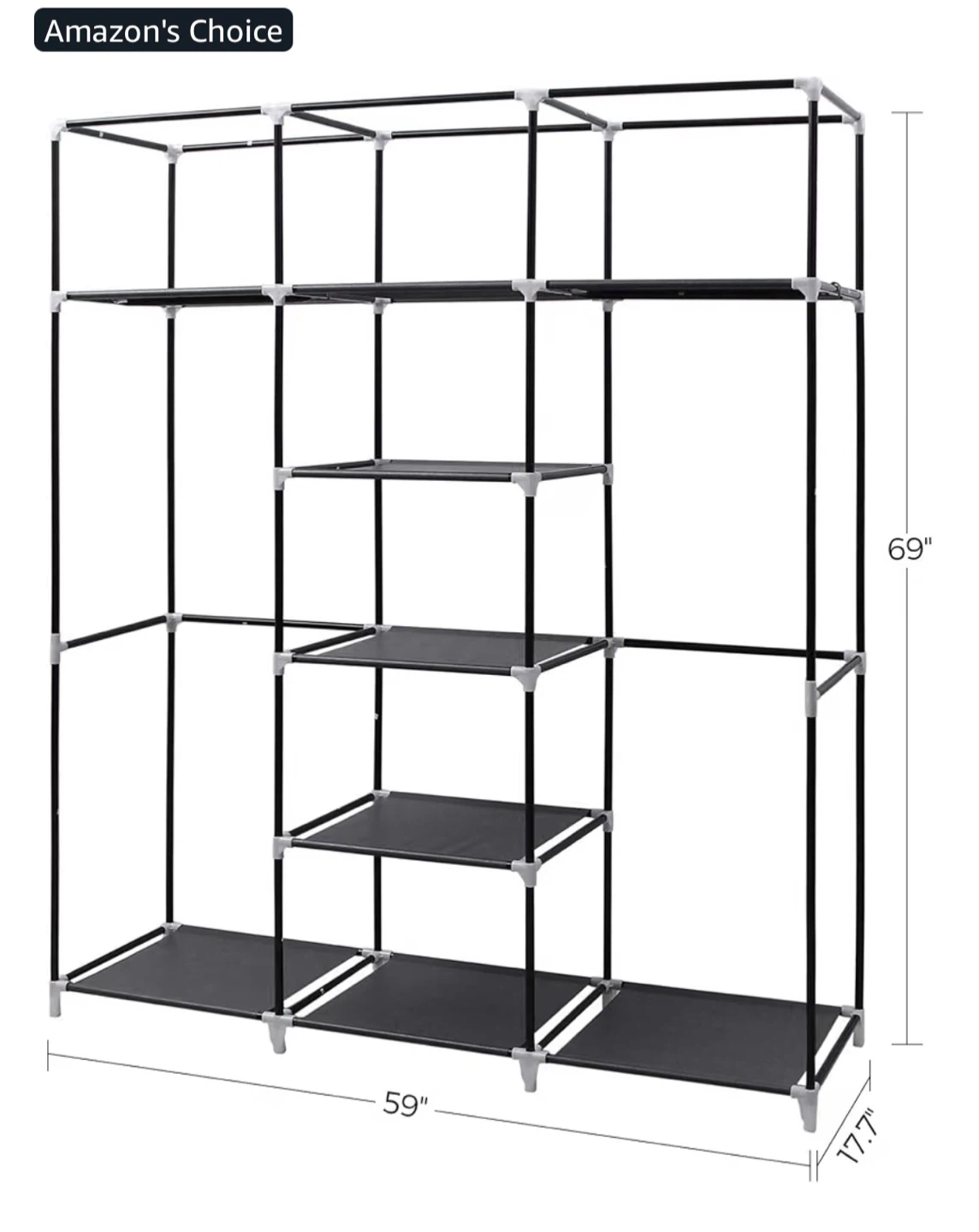 Portable Clothes Closet Wardrobe Storage Organizer - photo 2