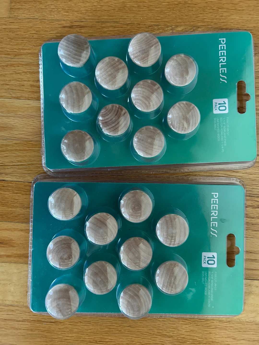 Peerless 10 Pack Unfinished Wood Cabinet Knobs