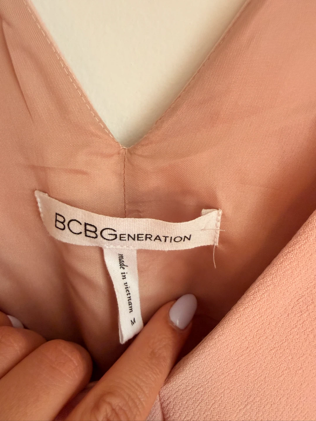 BCBG Generation Pink V-Neck Mini Dress Size M - photo 3