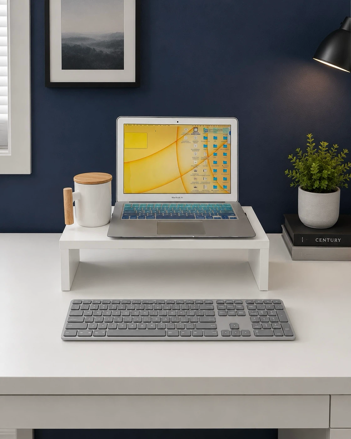 White Monitor Stand