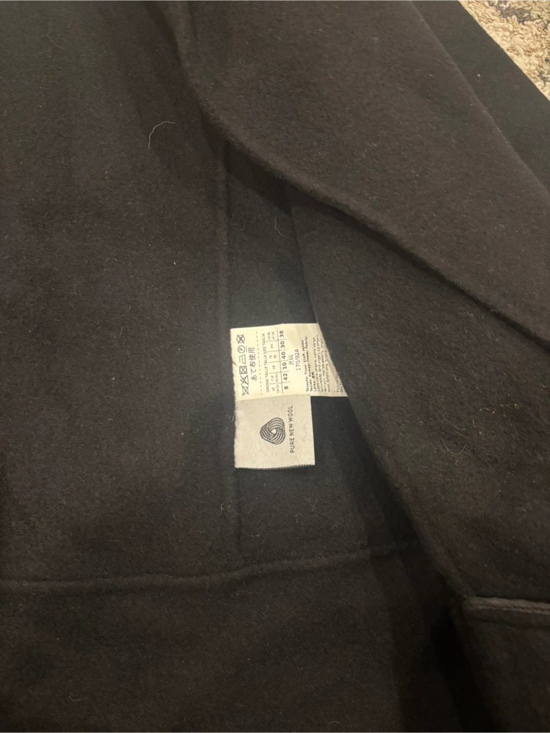 Max Mara Black Wool Belted Trench Coat - photo 5