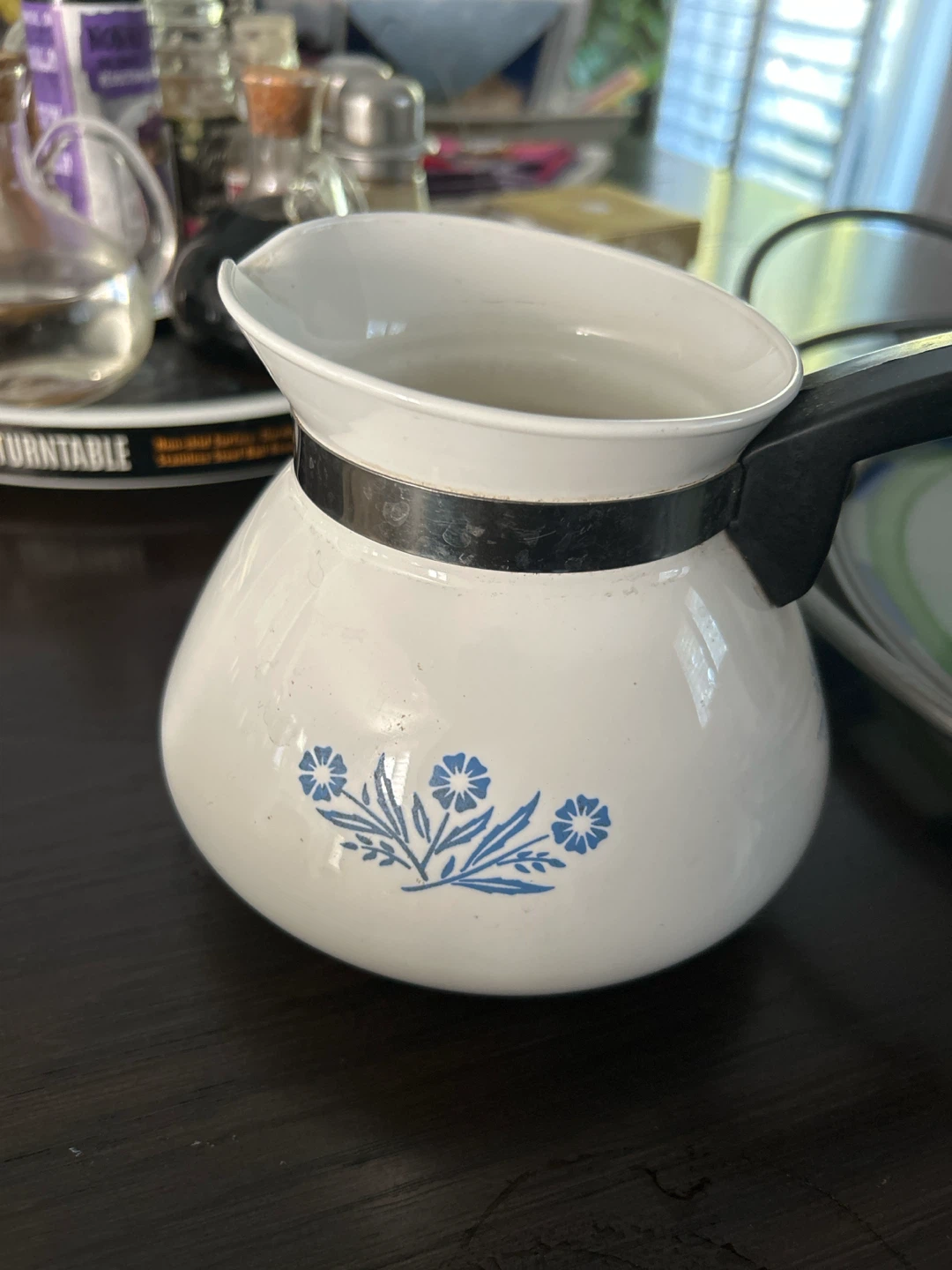 Corning Ware Cornflowers Vintage 1950’s  6 Cup Coffee Pot