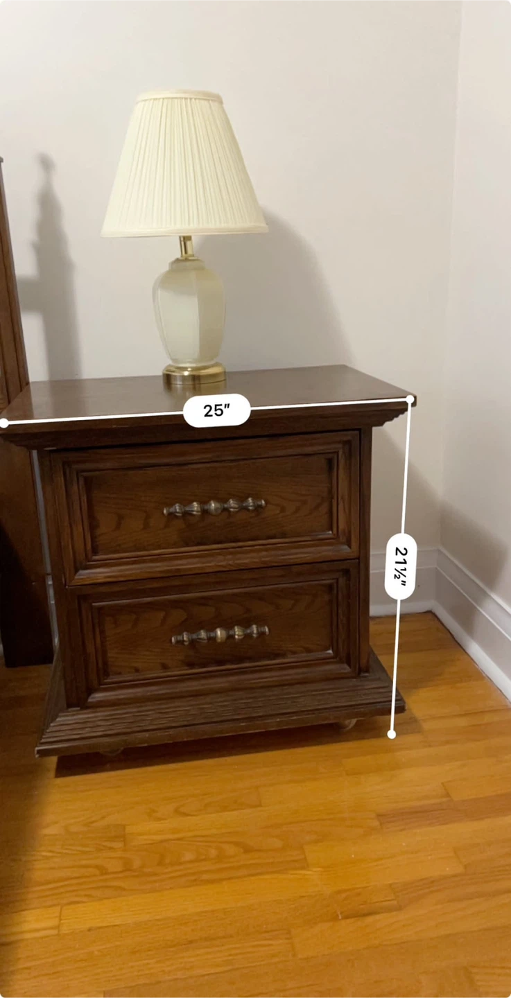 Wooden Bedroom Set - Dresser, Nightstand, and Headboard - photo 3