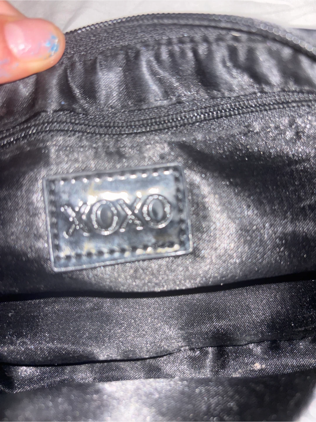 XOXO Black Patent Shoulder Bag - photo 2