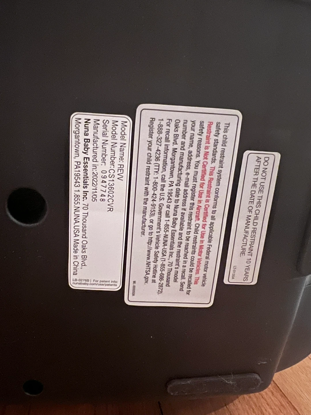 Nuna REVV Infant Convertible Car Seat - Black - photo 5