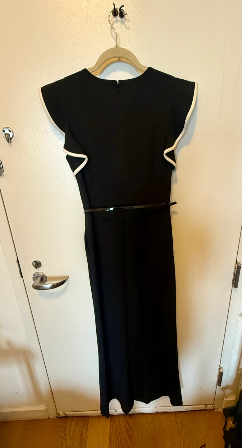 Calvin Klein Black Dress with Belt - Size 6