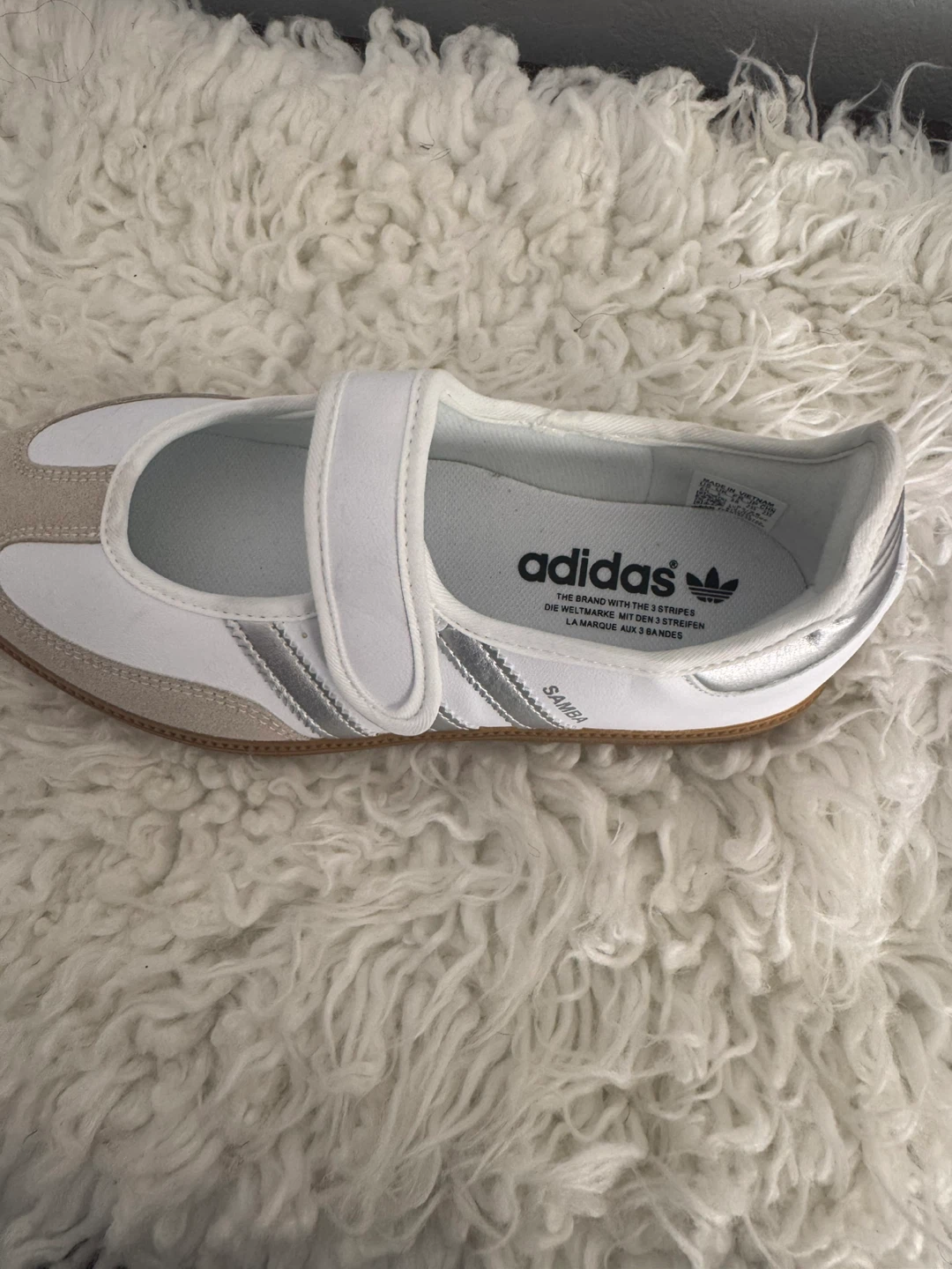 Adidas Samba Mary Jane Shoes White Silver