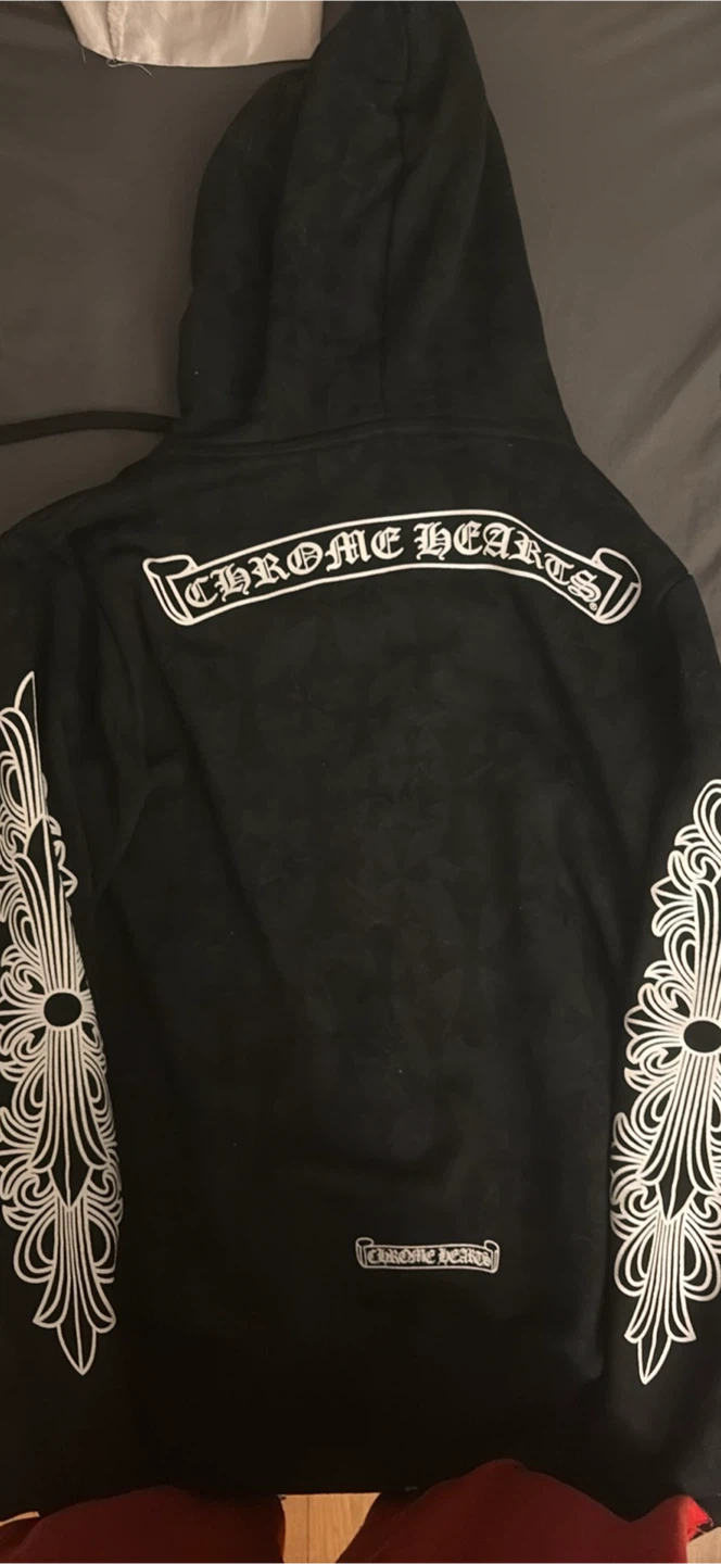 Chrome Hearts Black Zip-Up Hoodie - photo 2