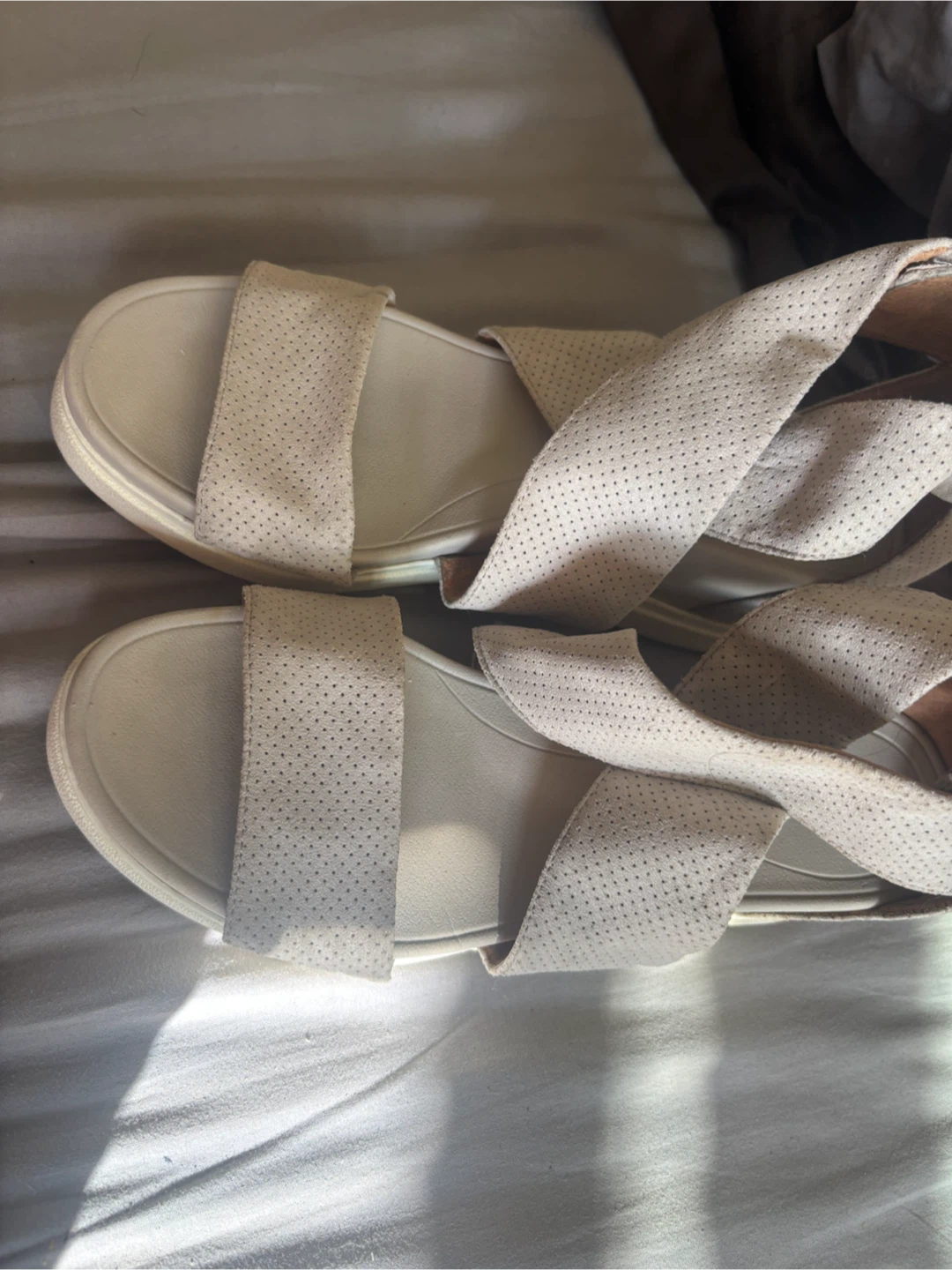 Dr. Schultz Beige Wedge Sandals, size 8 - photo 2