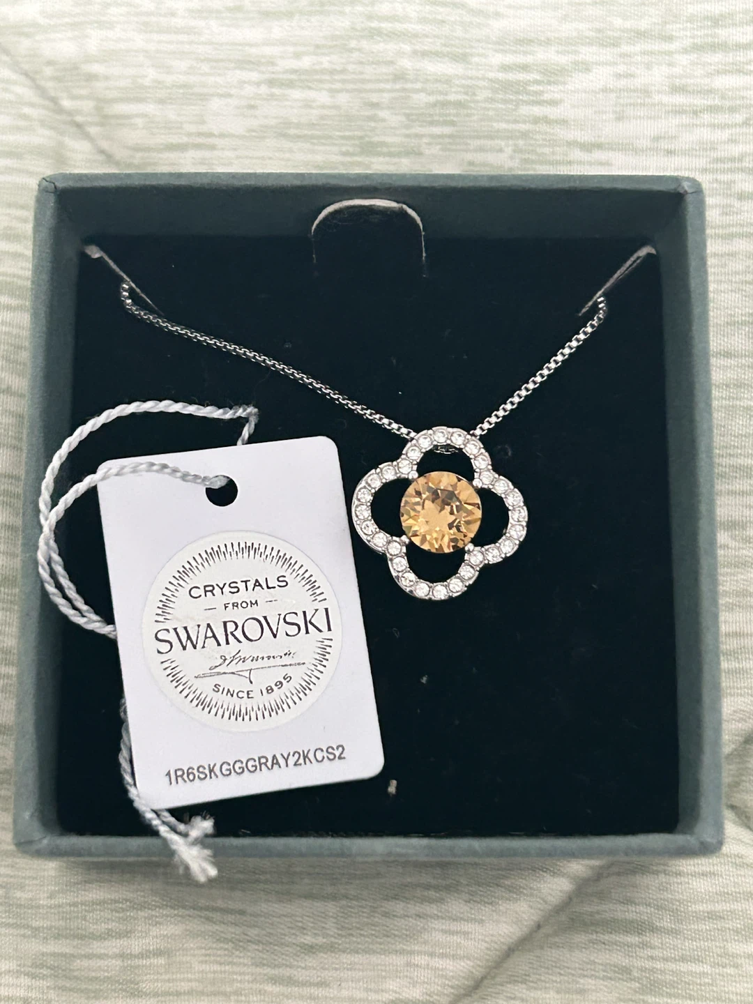 Swarovski Crystal Clover Necklace