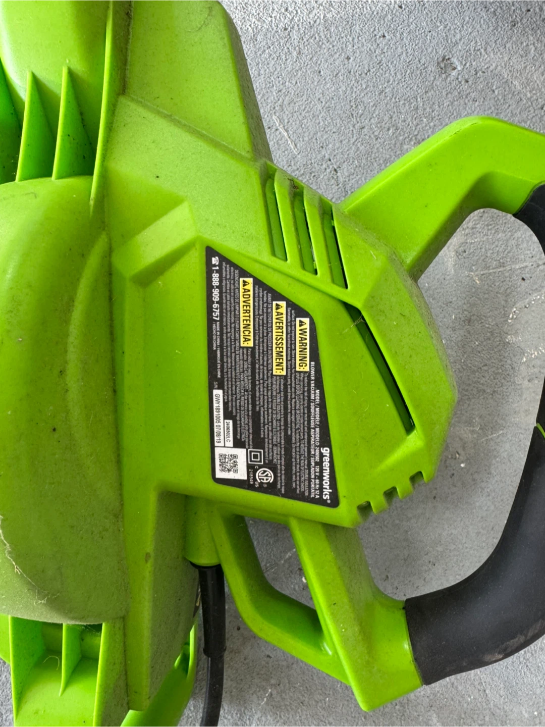 Greenworks Electric Leaf Blower - photo 2