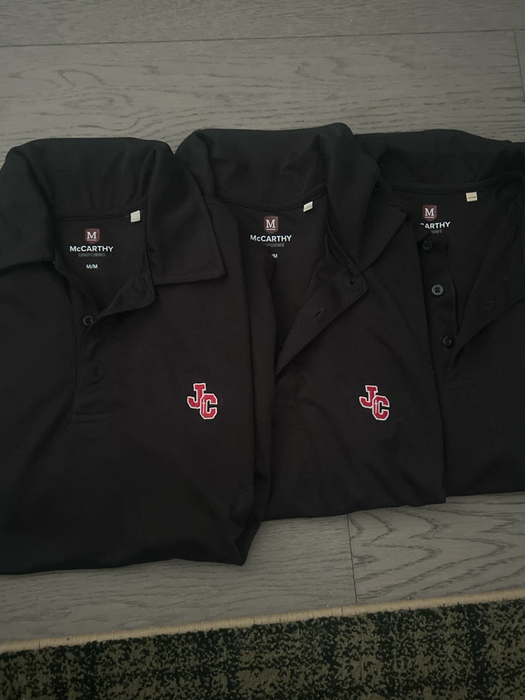 McCarthy John Cabot CS  Uniform Black Polo Boys  Shirts