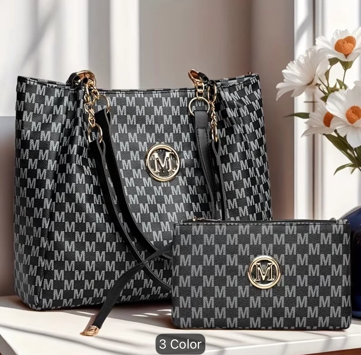 Tote Bag and Clutch Set