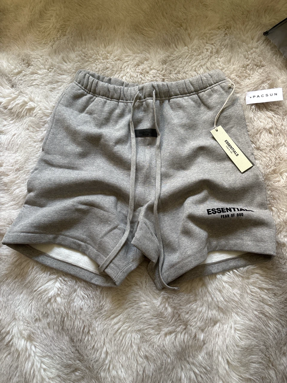 ESSENTIALS Fear of God Dark Oatmeal Sweat Shorts - photo 2