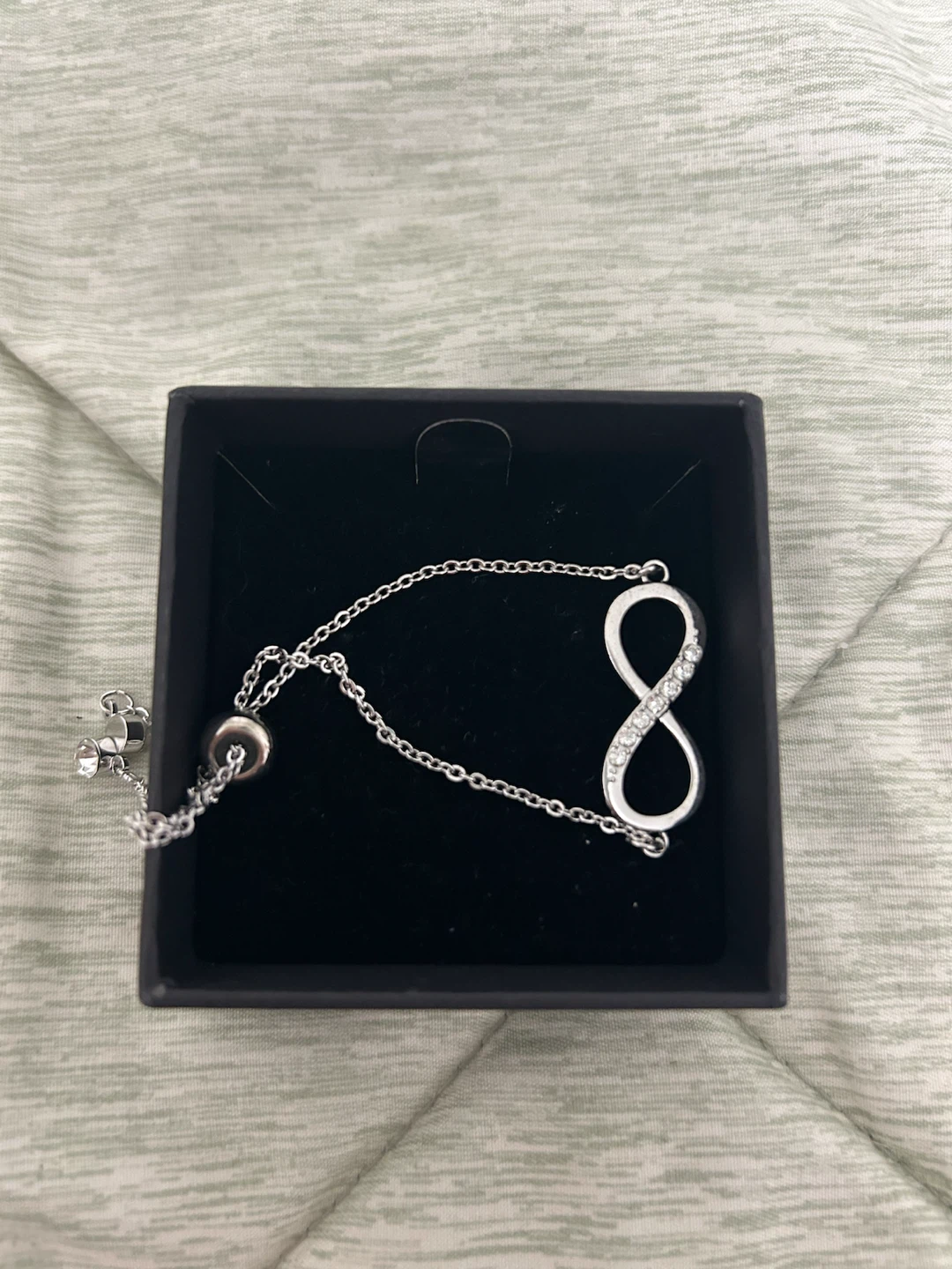 Infinity Bracelet with Rhinestones