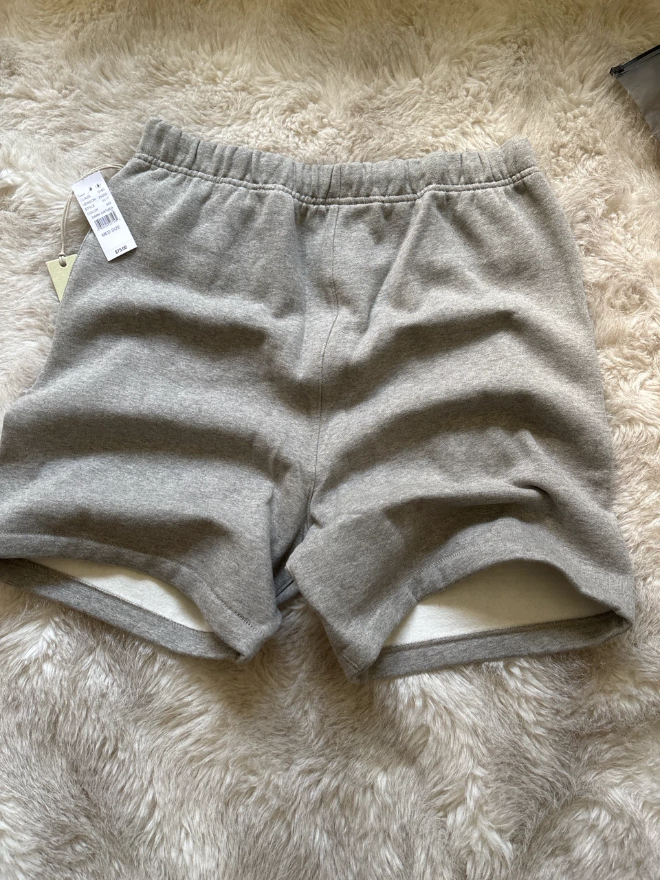 ESSENTIALS Fear of God Dark Oatmeal Sweat Shorts - photo 3