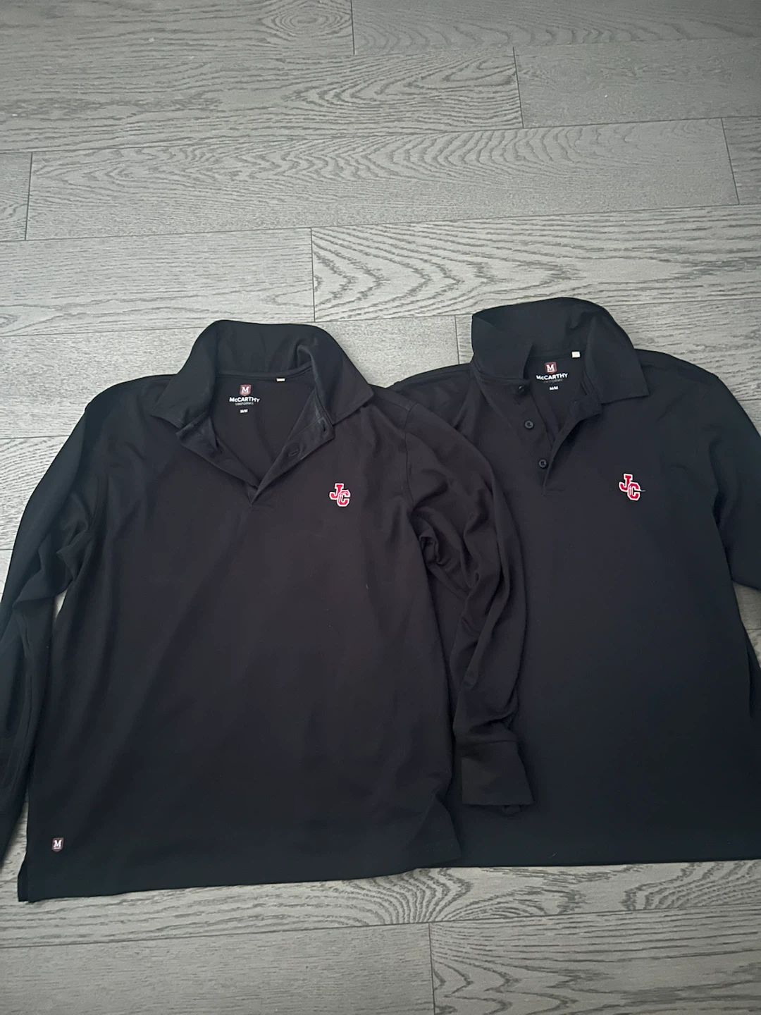 McCarthy JOHN CABOT CS Black Long Sleeve Boys Polo Shirts