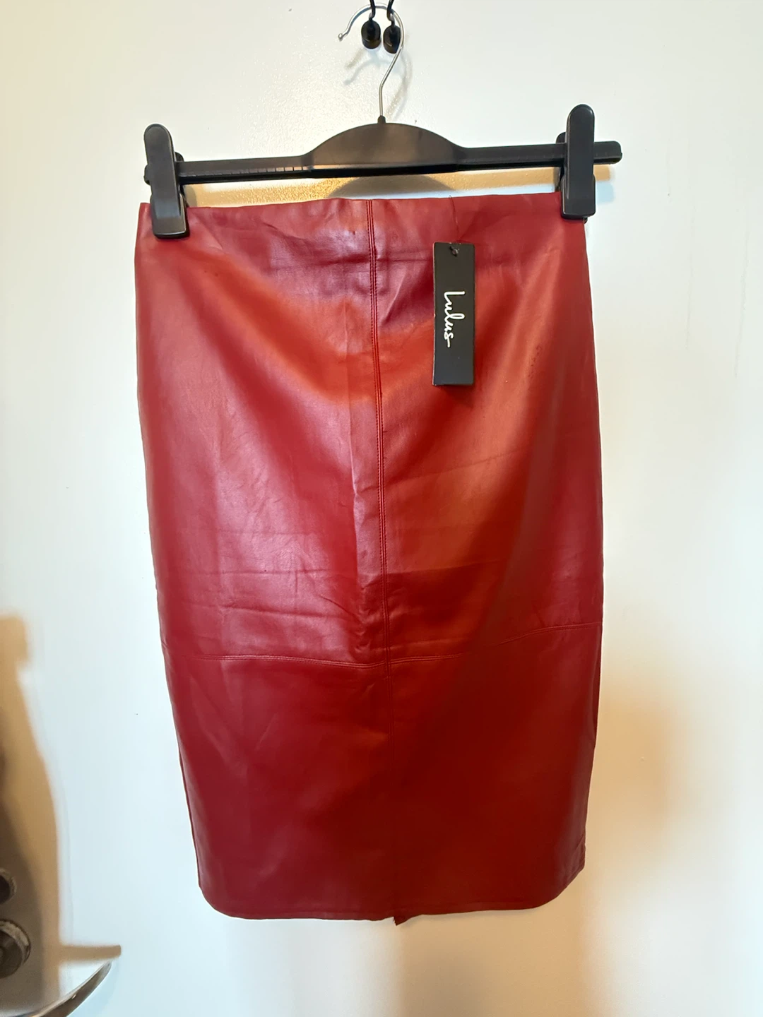 New Lulus Faux Leather Mid/ High Rise Pencil Skirt