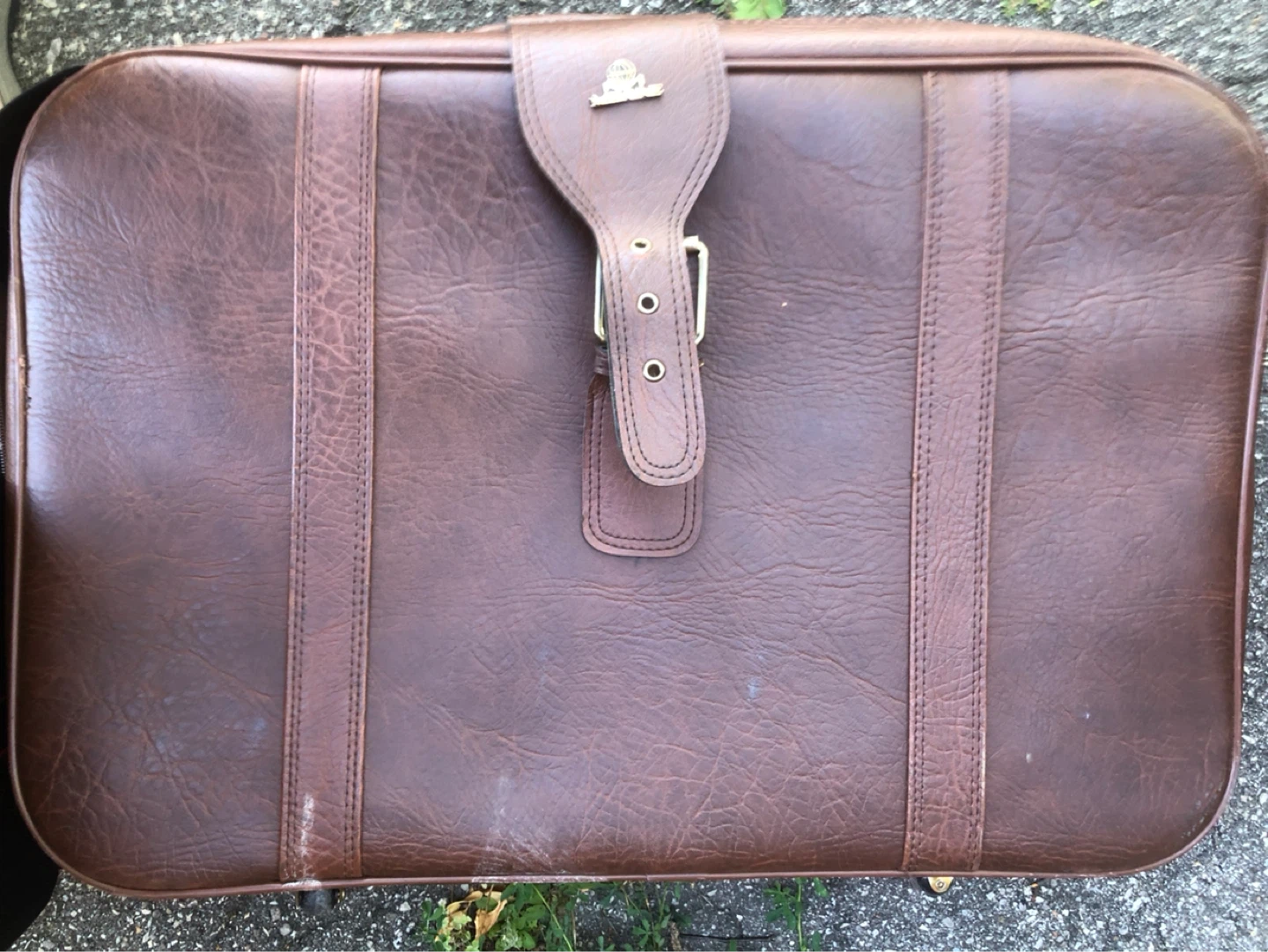 Vintage Brown Faux Leather Briefcase/Carry-on - photo 2