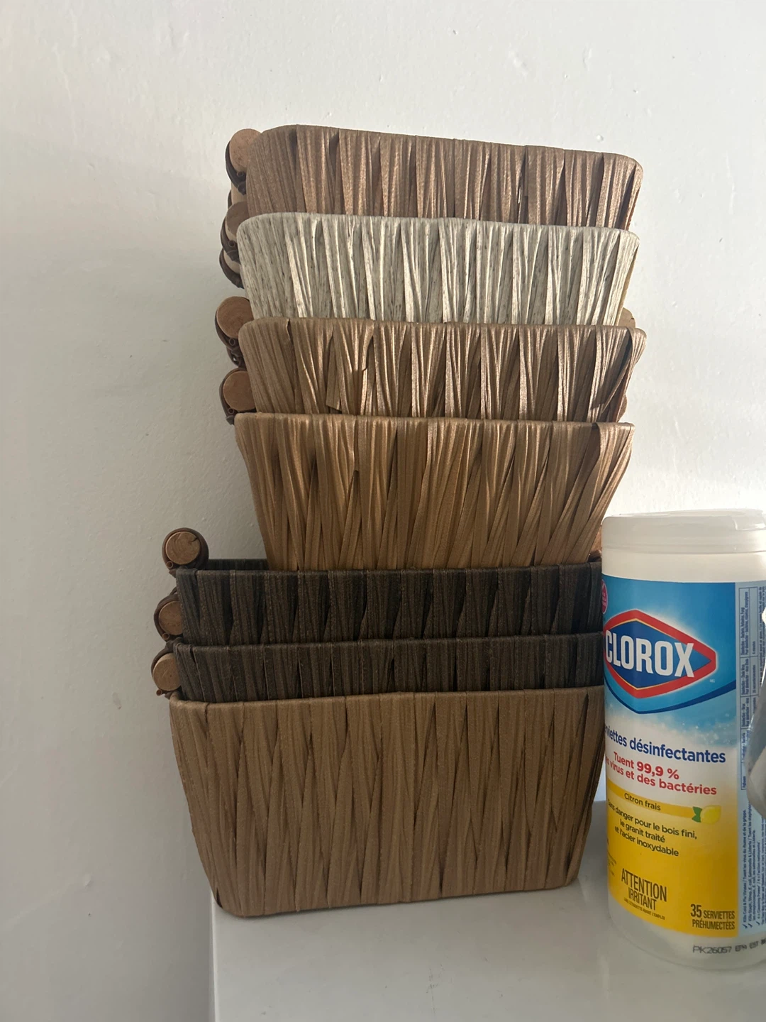 Woven Storage Baskets - Set of 6