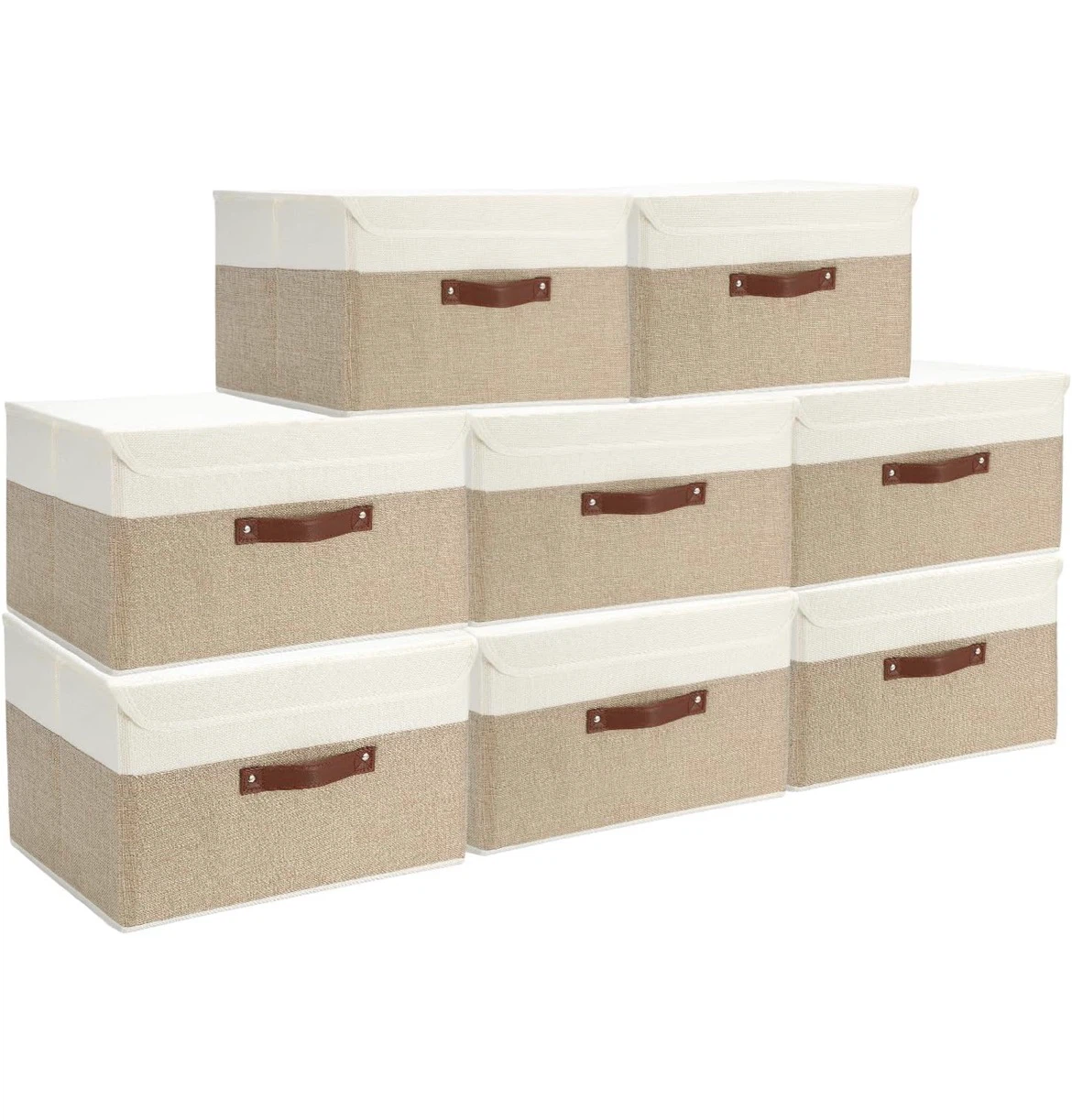 Set of 8 Storage Bins with Lids