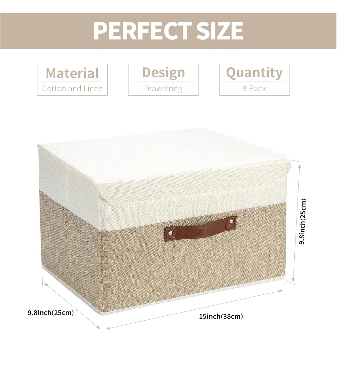 Set of 8 Storage Bins with Lids - photo 2