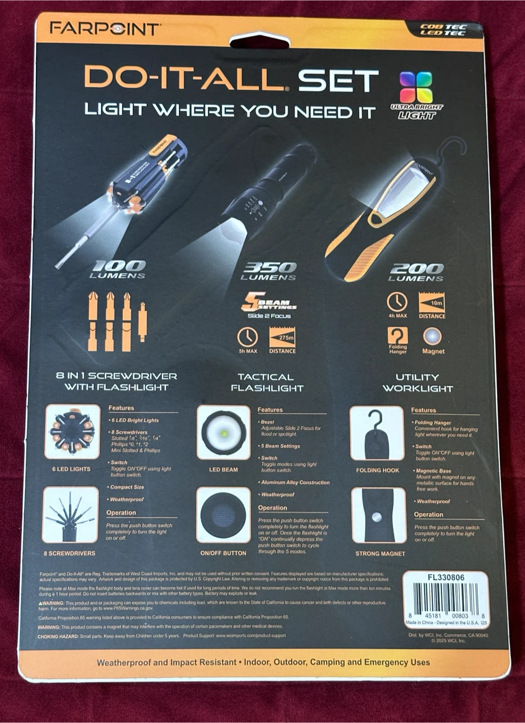 Flashlight, WorkLight and Screwdriver All in one set - photo 2