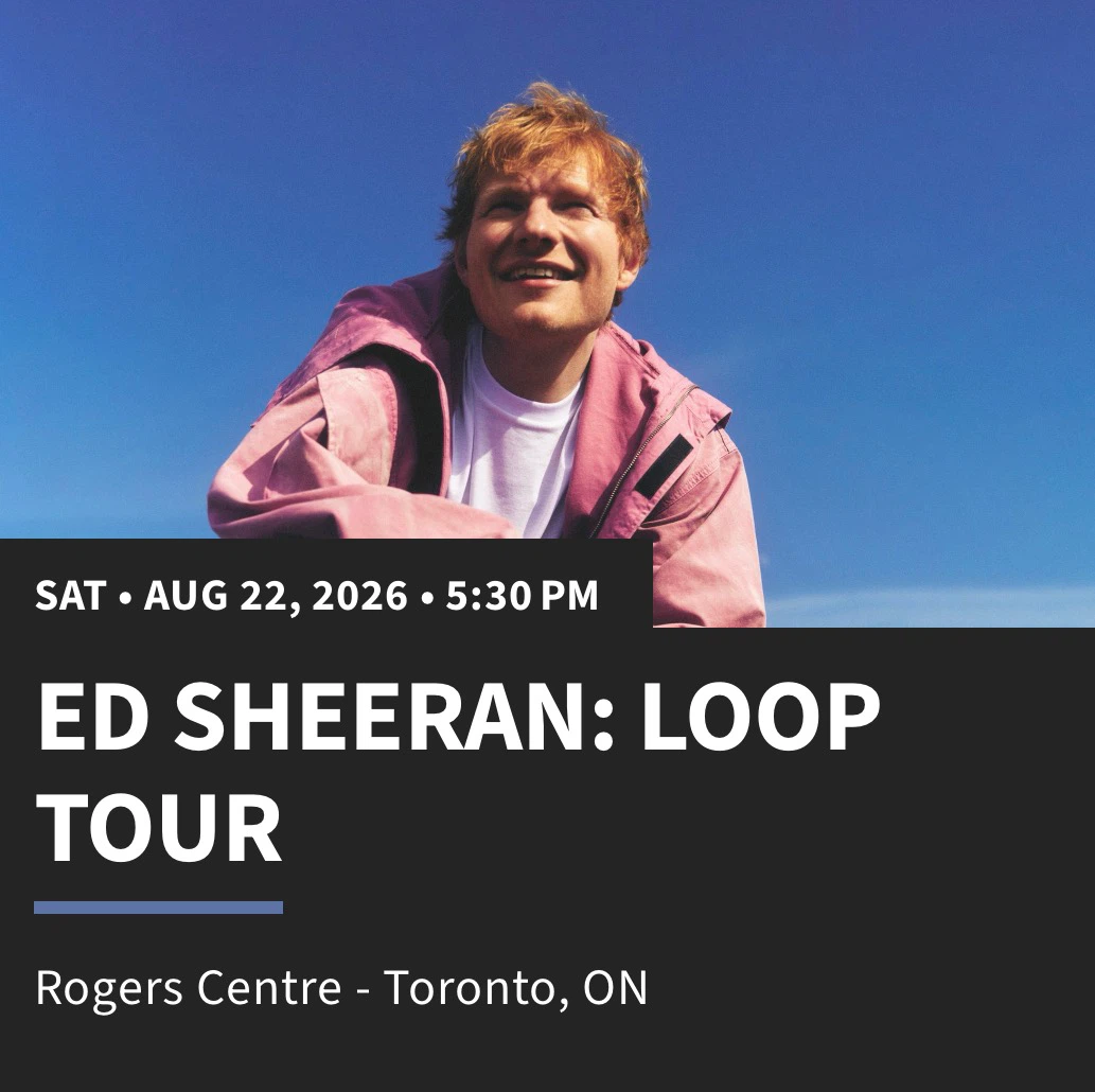 Ed Sheeran: LOOP Tour Ticket