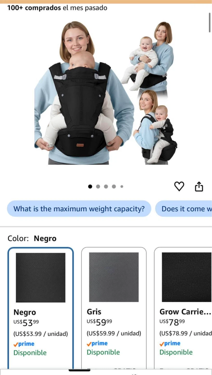 Vendo mecedora bebé y porta bebé $50por los dos no se utilizaron